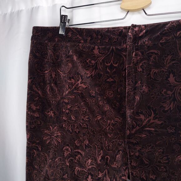Lord Taylor Paisley Velvet Pants Womens 20W Purple Quiet Luxury‎ Old Money Y2K - Picture 6 of 10